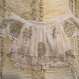 Chan Luu off-the-shoulder blouse